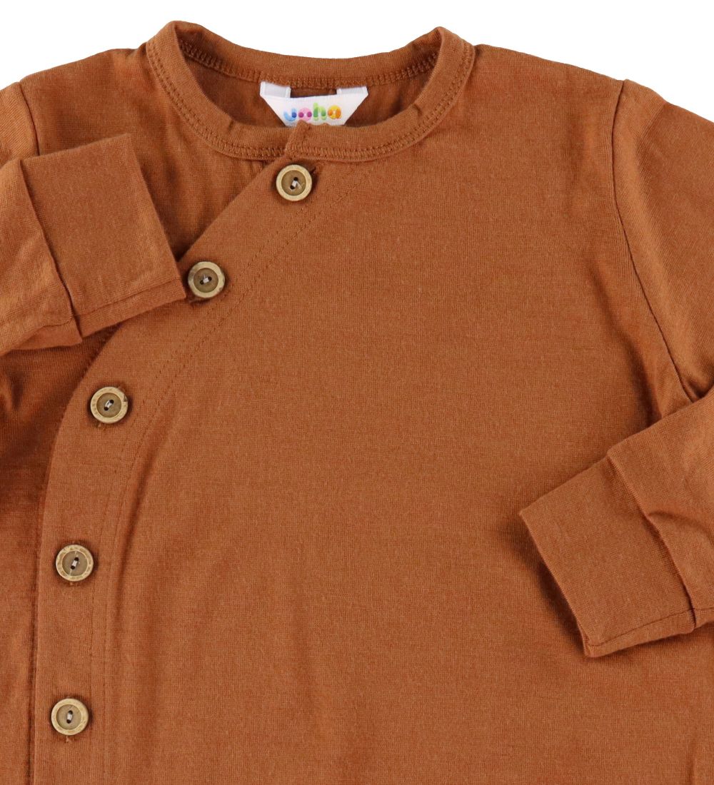 Joha Cardigan w. Buttons - Wool - Brown