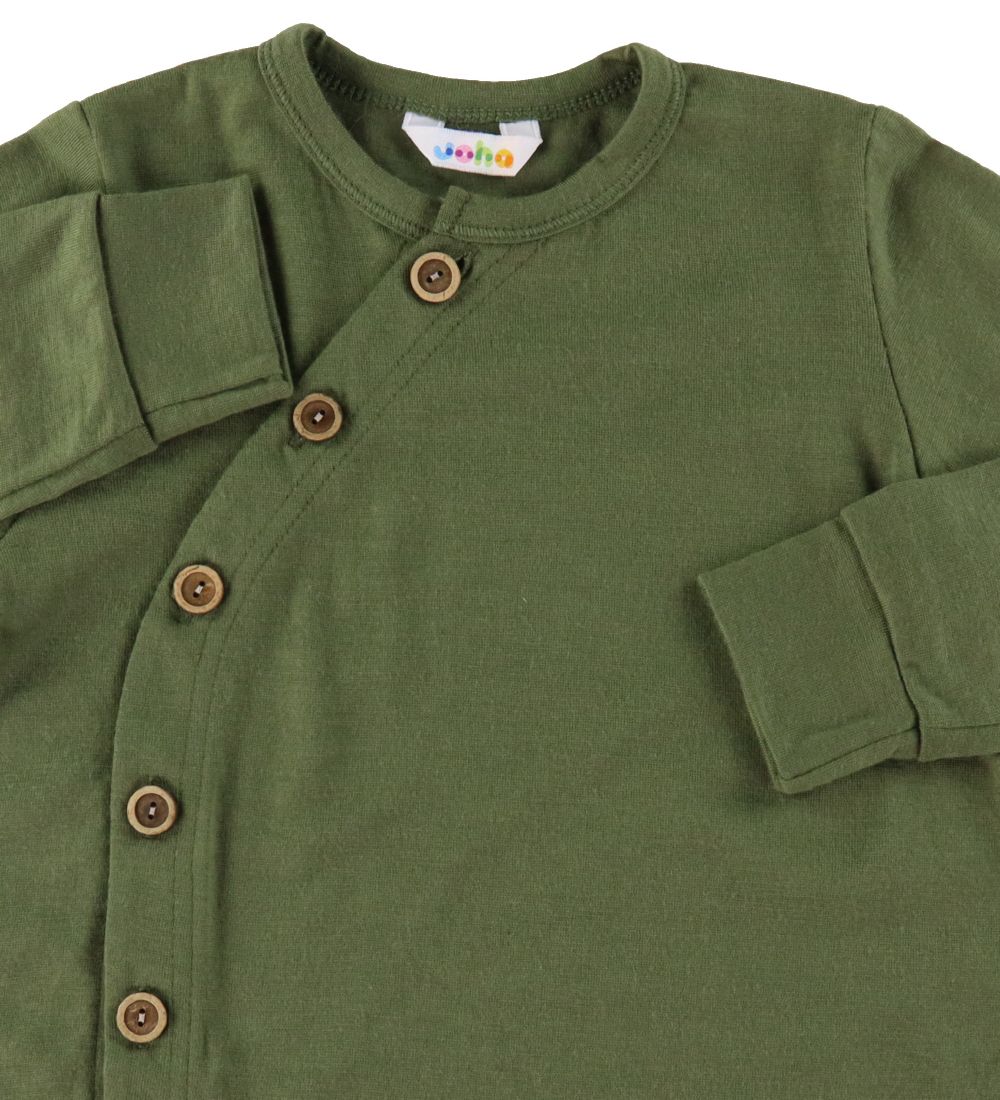 Joha Cardigan w. Buttons - Wool - Green