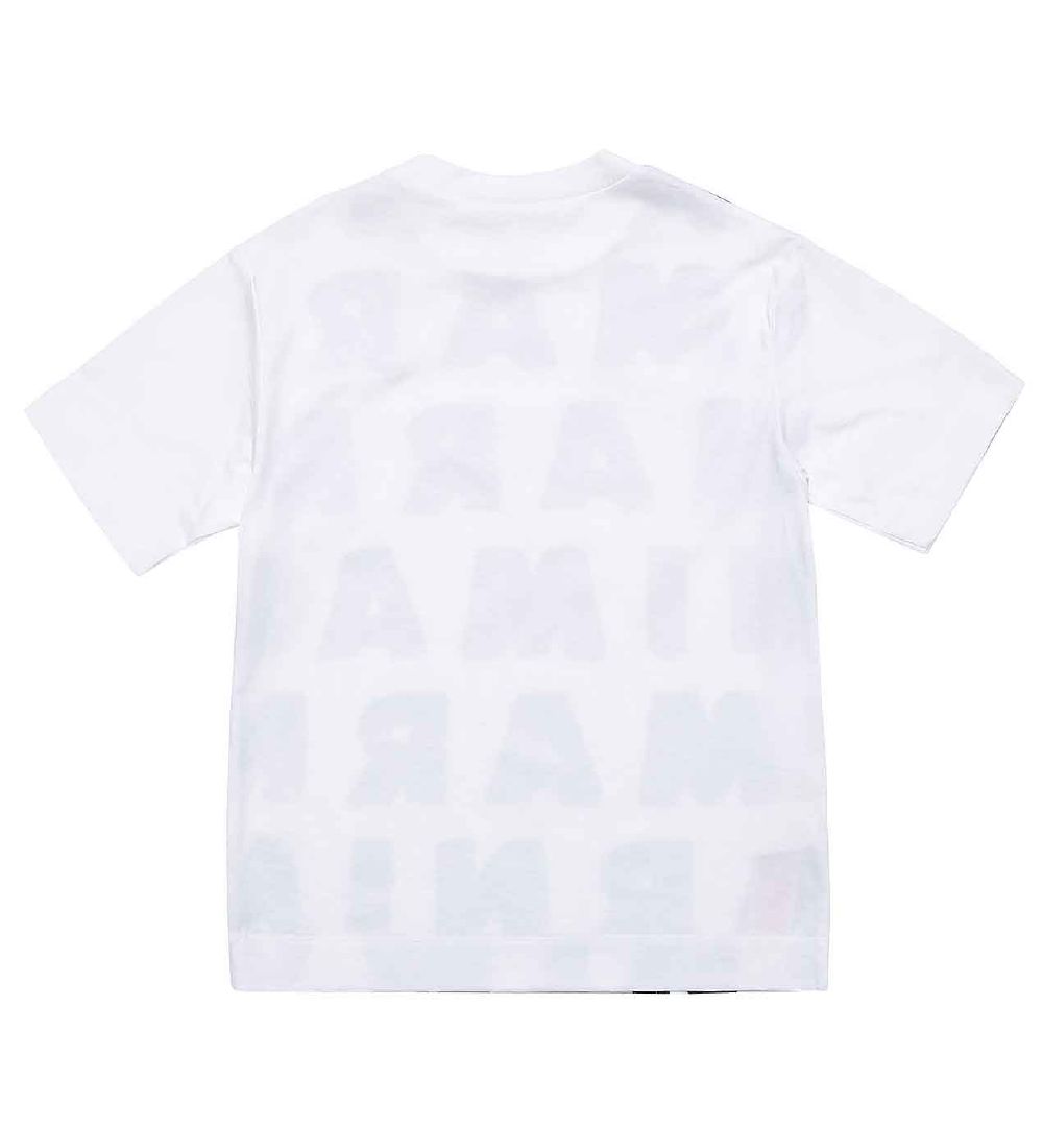 Marni T-shirt - White w. AOP Logo