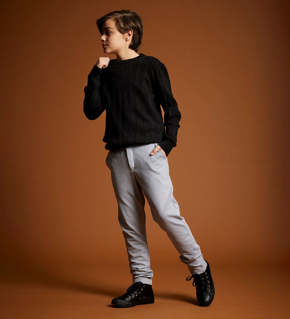 Bruuns Bazaar Trousers - Anchor - Light Grey Melange