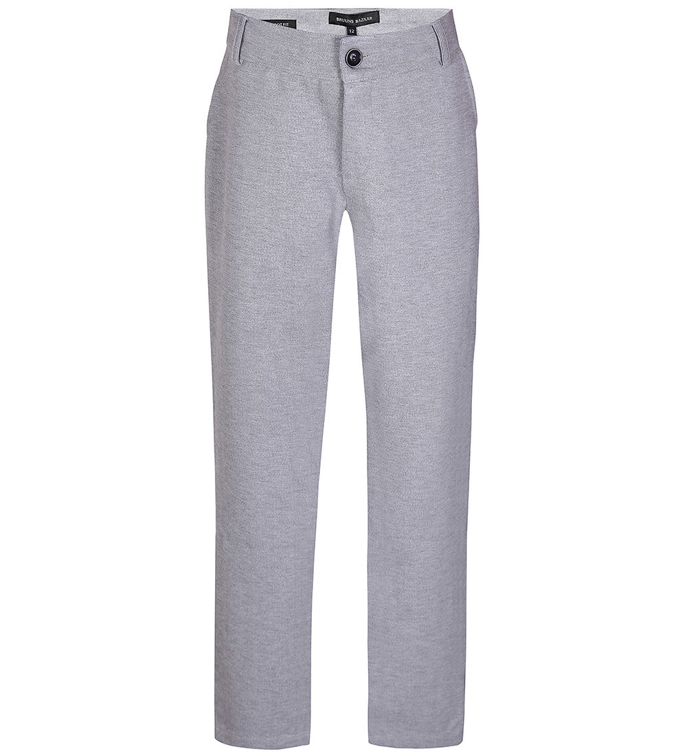 Bruuns Bazaar Trousers - Anchor - Light Grey Melange