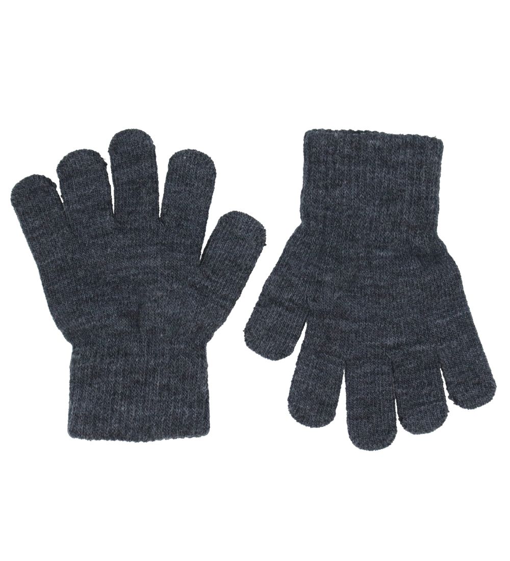 Melton Gloves - Knitted - 2-Pack - Dark Grey/Pink