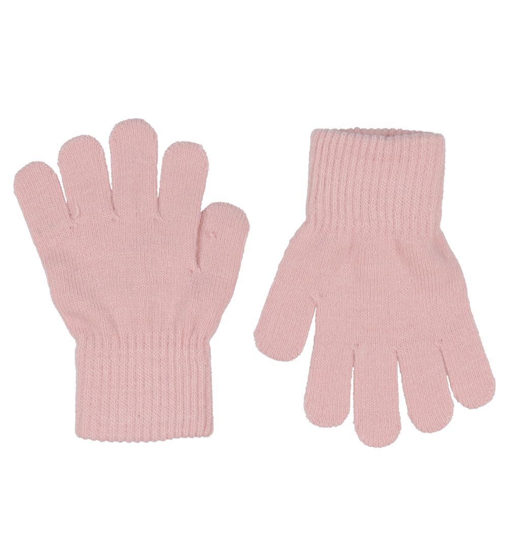 Melton Gloves - Knitted - 2-Pack - Dark Grey/Pink