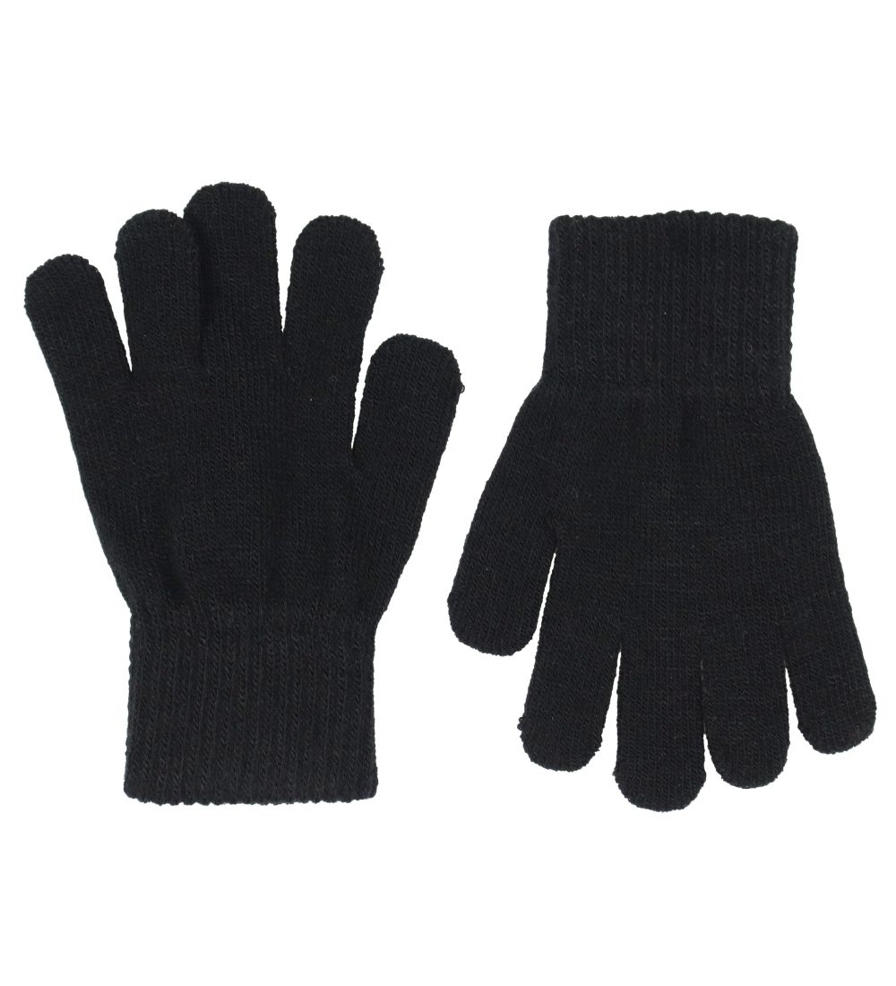 Melton Handschuhe - Strick - 2er-Pack - Schwarz