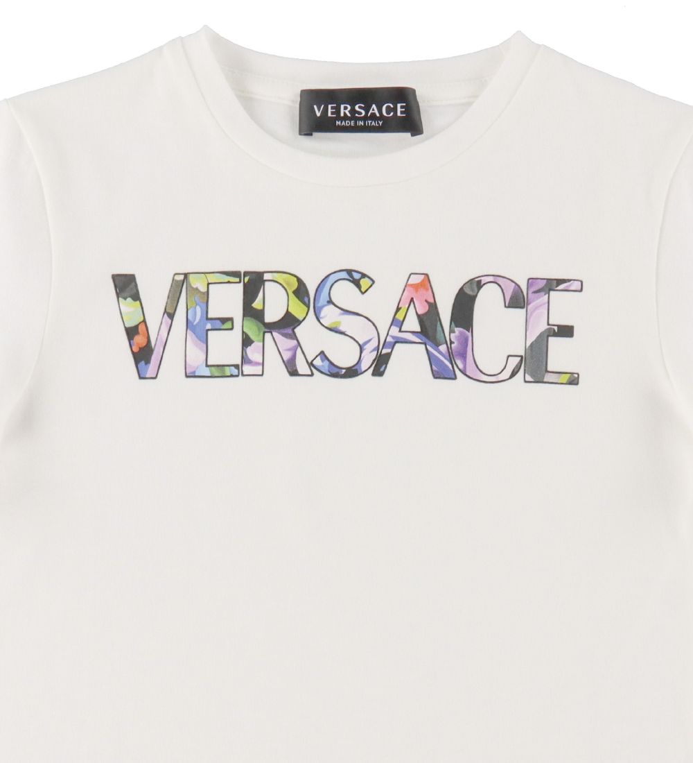 Versace T-shirt - White w. Multicolour