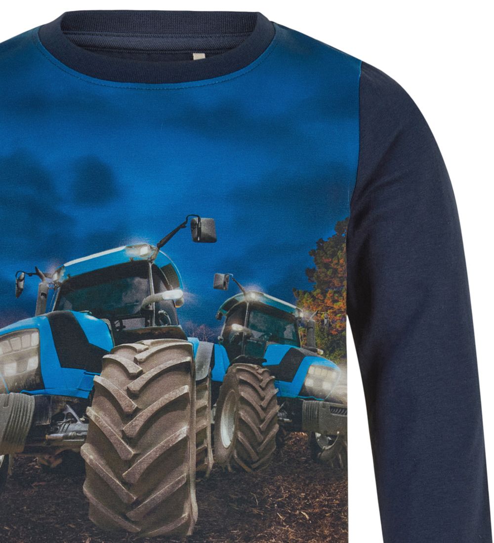 Minymo Pyjama Set - Navy Night w. Tractor