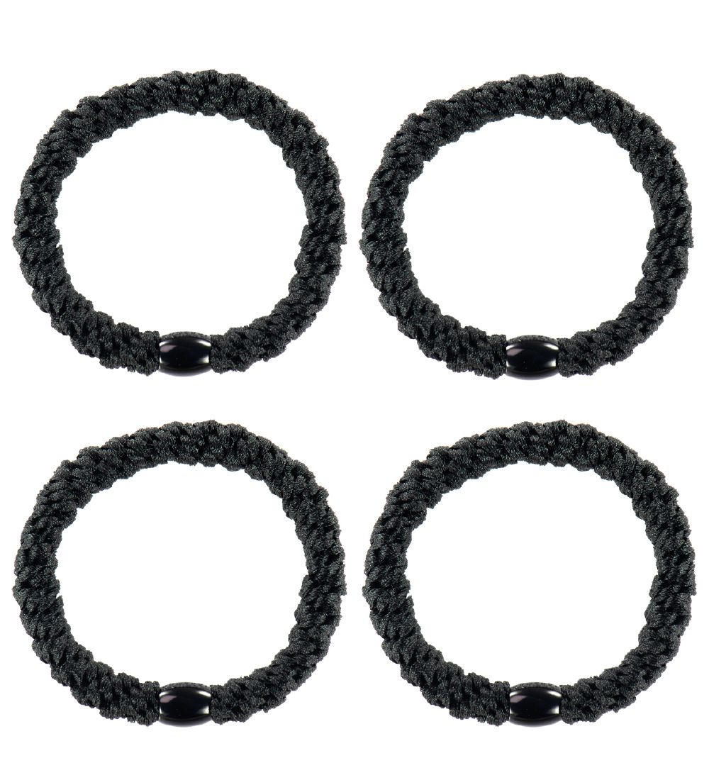 Kknekki Elastic Hair Bands - 4-Pack - Black