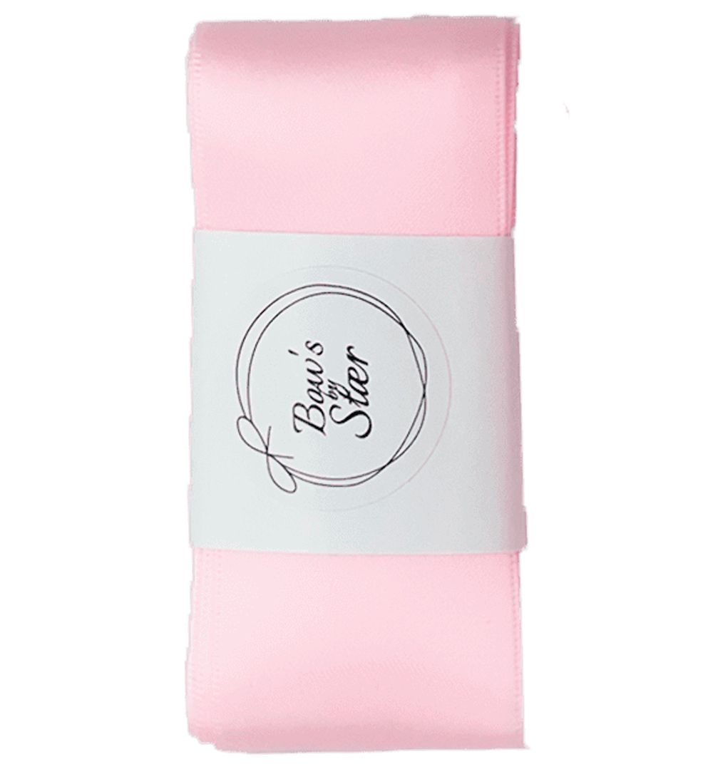 By Stær Baptism Ribbon w. Bow - Satin - Pink