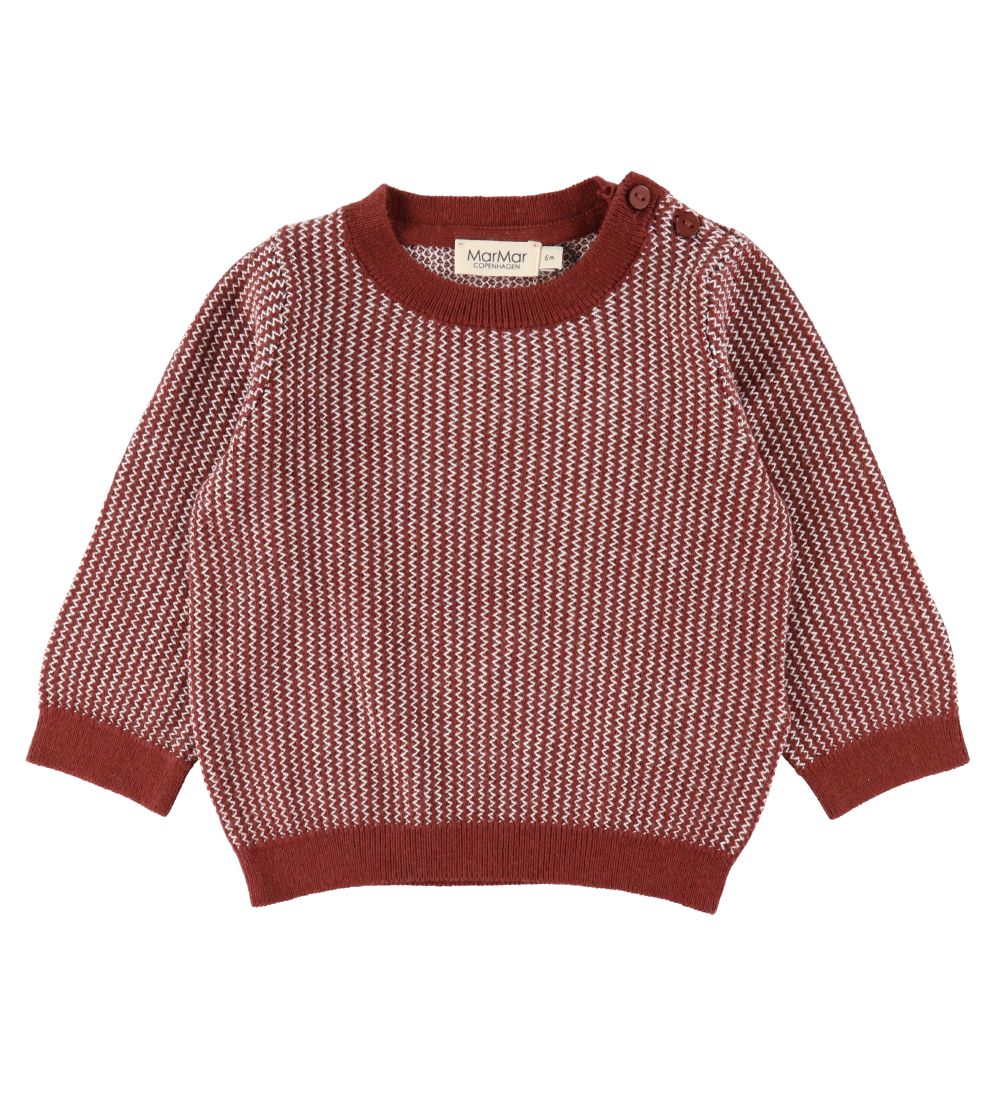MarMar Blouse - Tano B - Knitted - Dark Ruby Zigzag