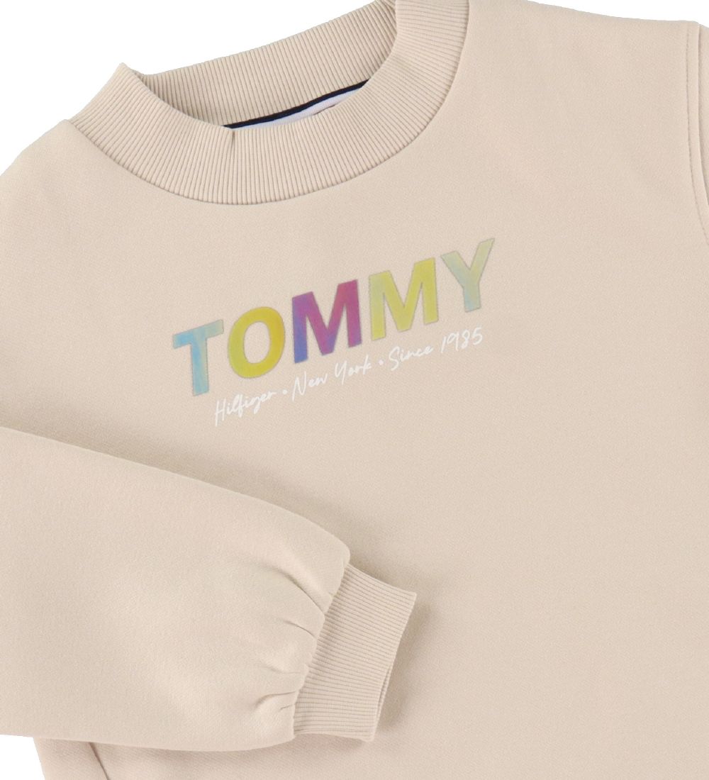 Tommy Hilfiger Kleid - Sweat - Multi Shine Print - Glatter Stone