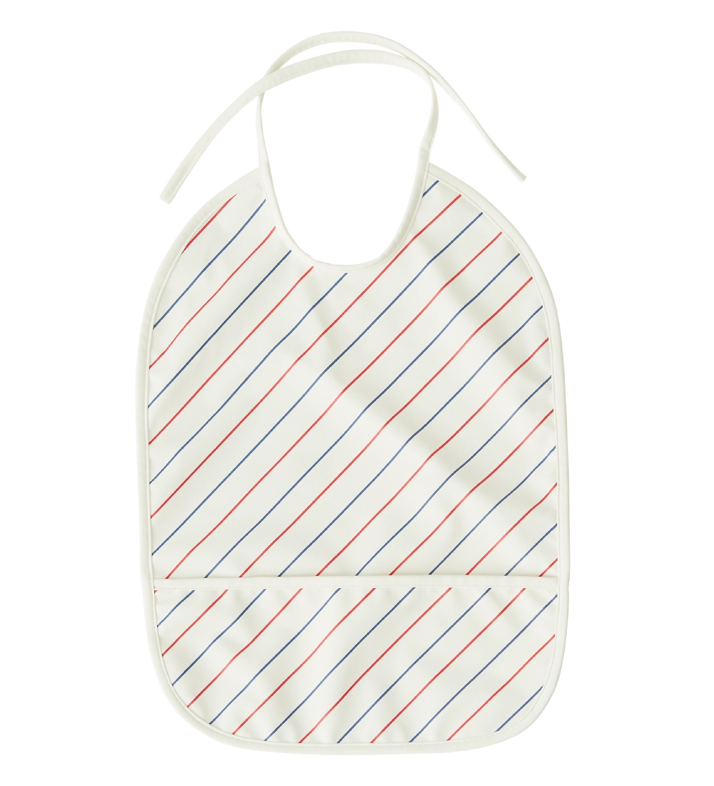 OYOY Bib w. Pocket - Long - 2-Pack - Striped - Mellow/Caramel