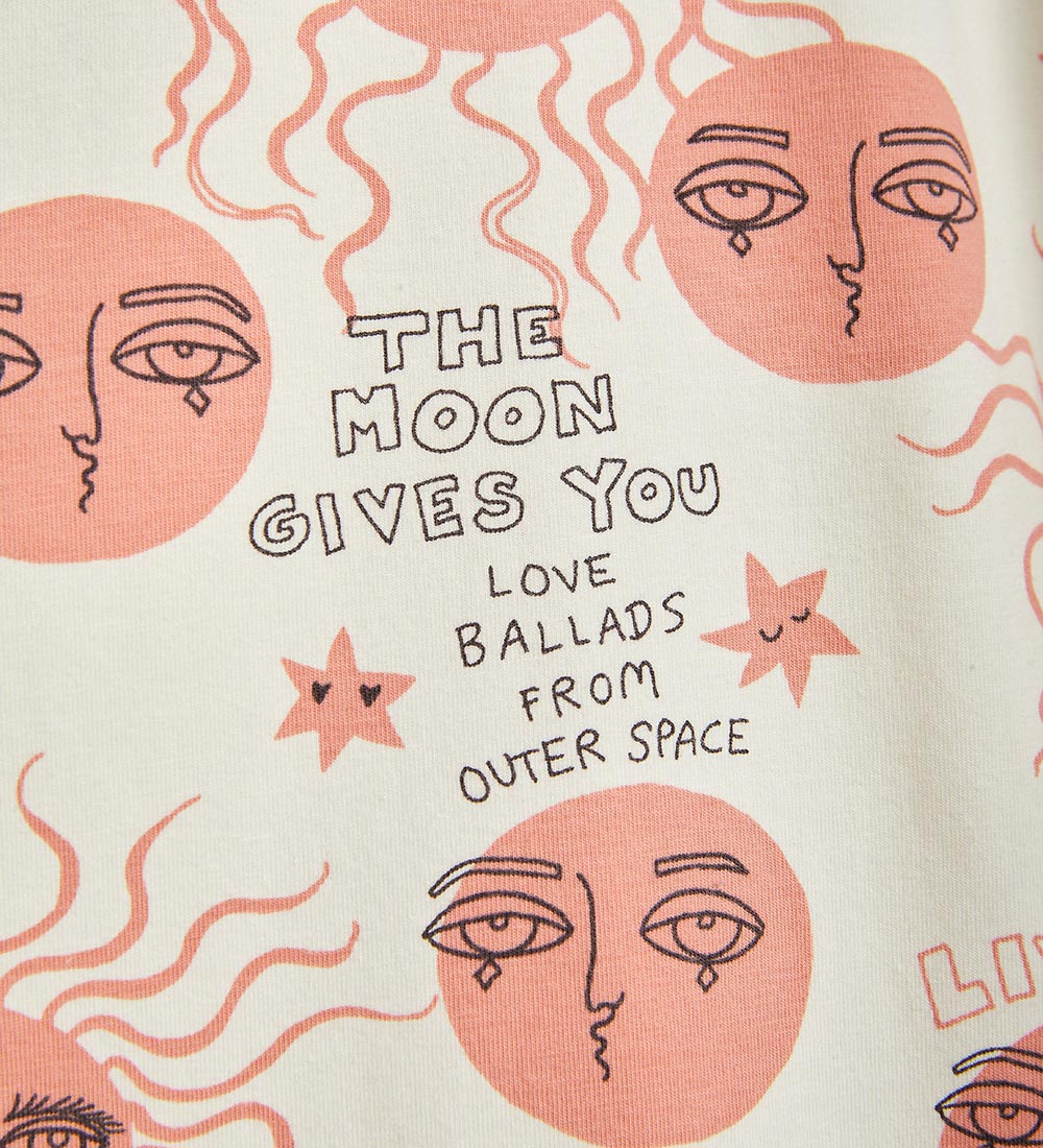 Mini Rodini Dress - Moon And Sun - Offwhite/pink