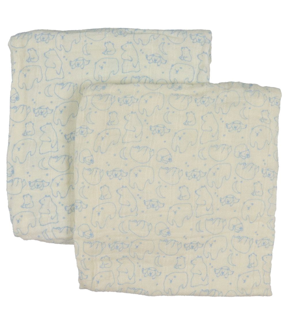 Pippi Baby Muslin Cloths - Organic - 8-Pack - 65x65 cm - Air Blu