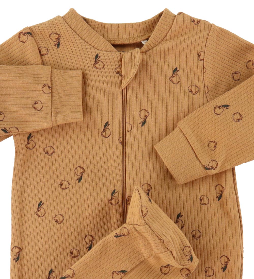 Fixoni Nightsuit w. Zipper/Feet - Lion w. Print