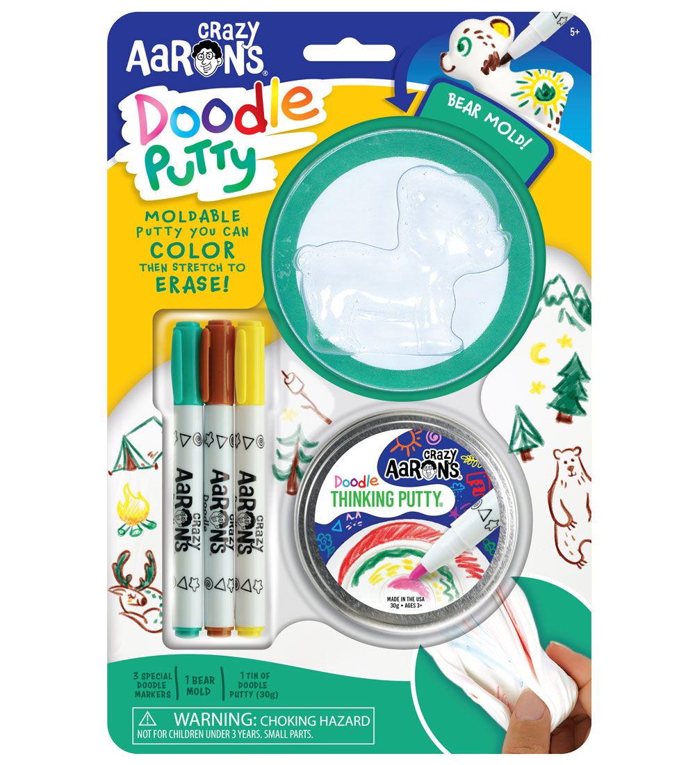 Crazy Aarons Putty Slim - Doodle - Bear