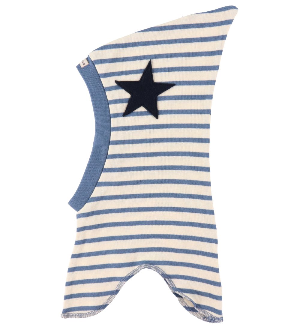 Racing Kids Balaclava - Pointy - Single Layer - White/Dusty Blue