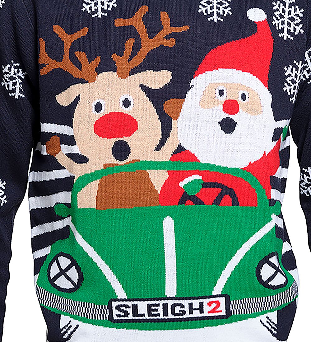 Jule-Sweaters Blouse - The Christmas Roadtrip - Navy