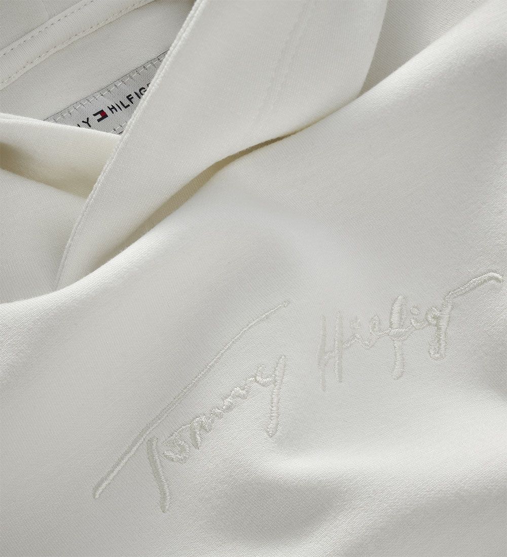 Sweat à Capuche Tommy Hilfiger - Signature - Ecru