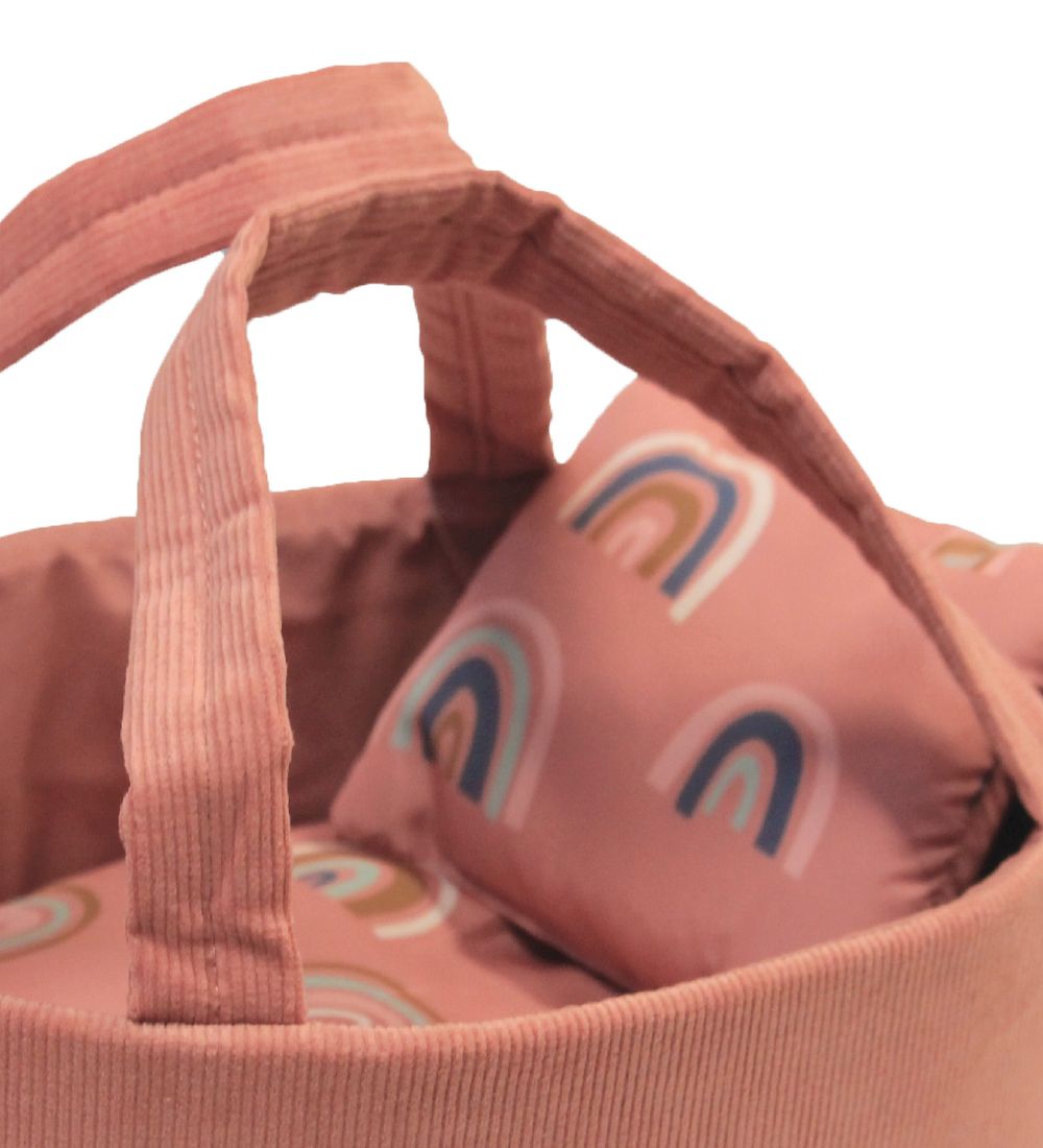 Berceau Suspendu MaMaMeMo - Velours Côtelé - 35 cm - Rose