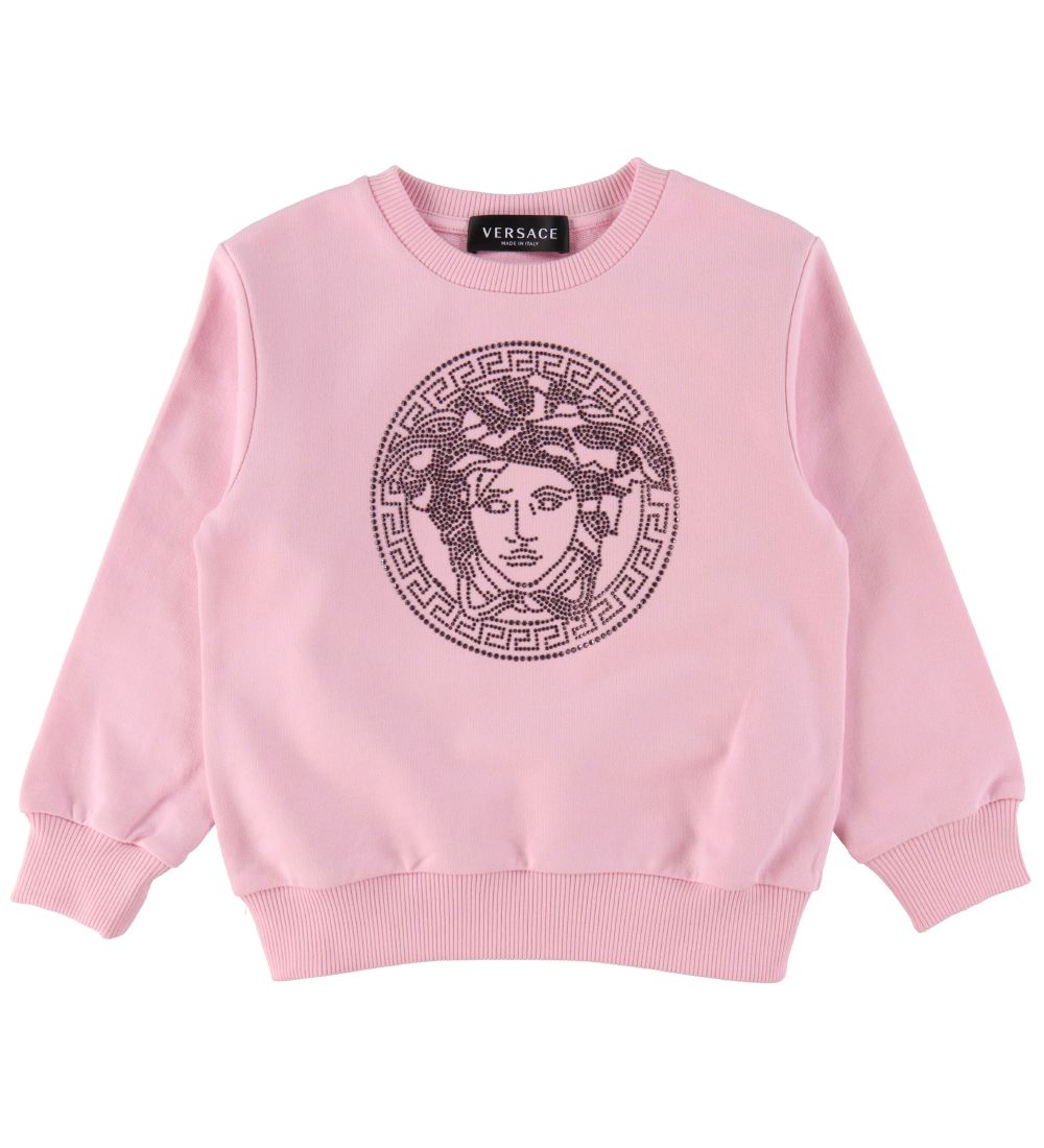 Versace Sweatshirt - Crystal Medusa - Candy w. Rhinestone