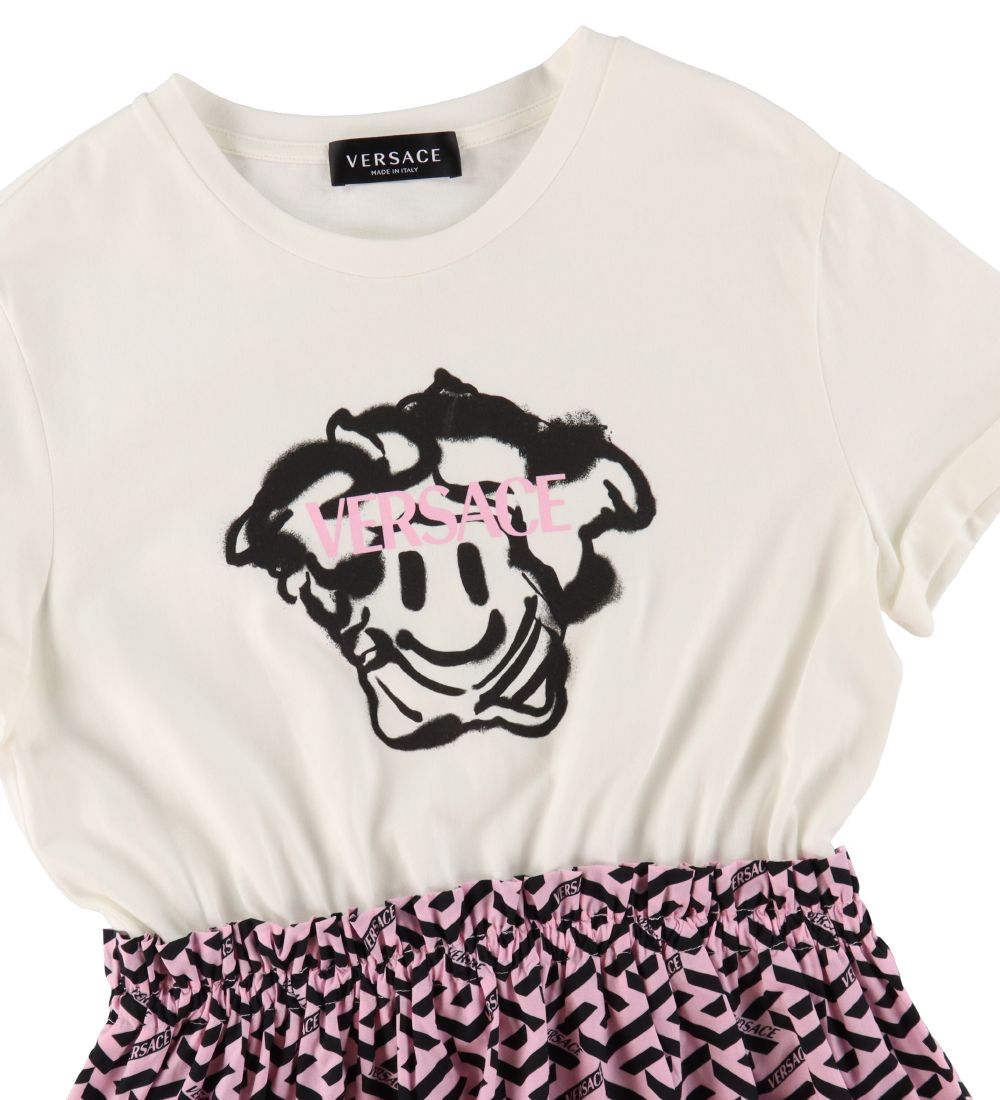 Versace Dress - White/Pink
