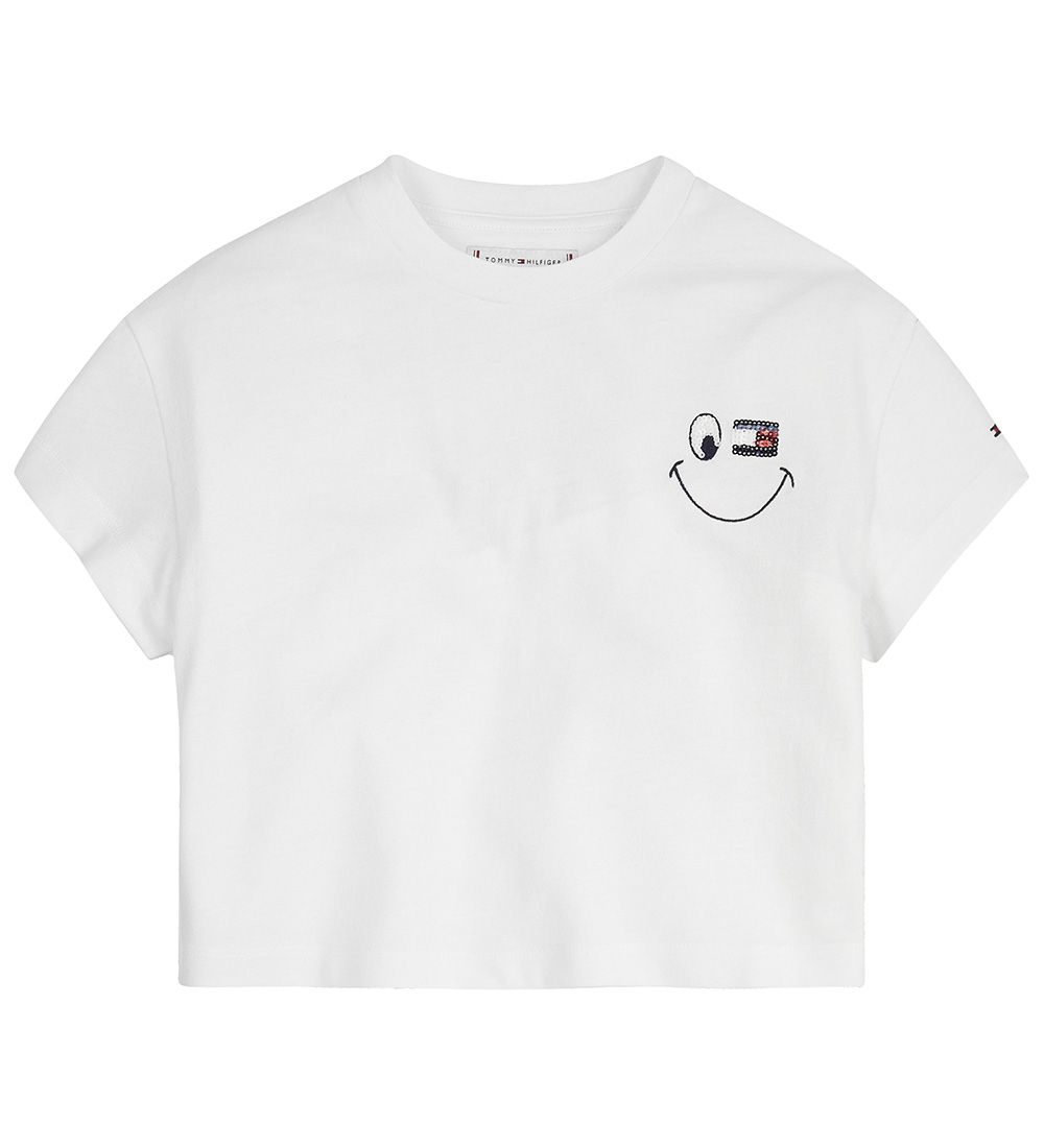 Tommy Hilfiger T-Shirt - Sparkle Fun Flag - White