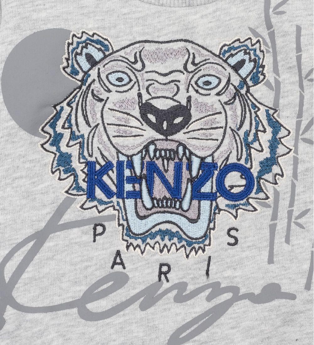 Kenzo Sweatshirt - Light Grey Melange w. Tiger