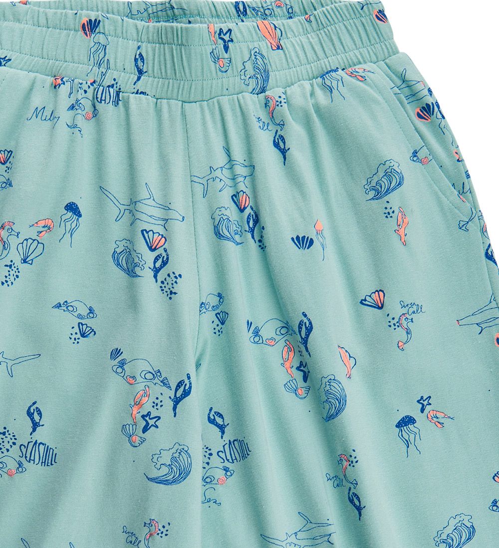 Soft Gallery Trousers - 3/4 - SGJolene Sealife - Canal Blue