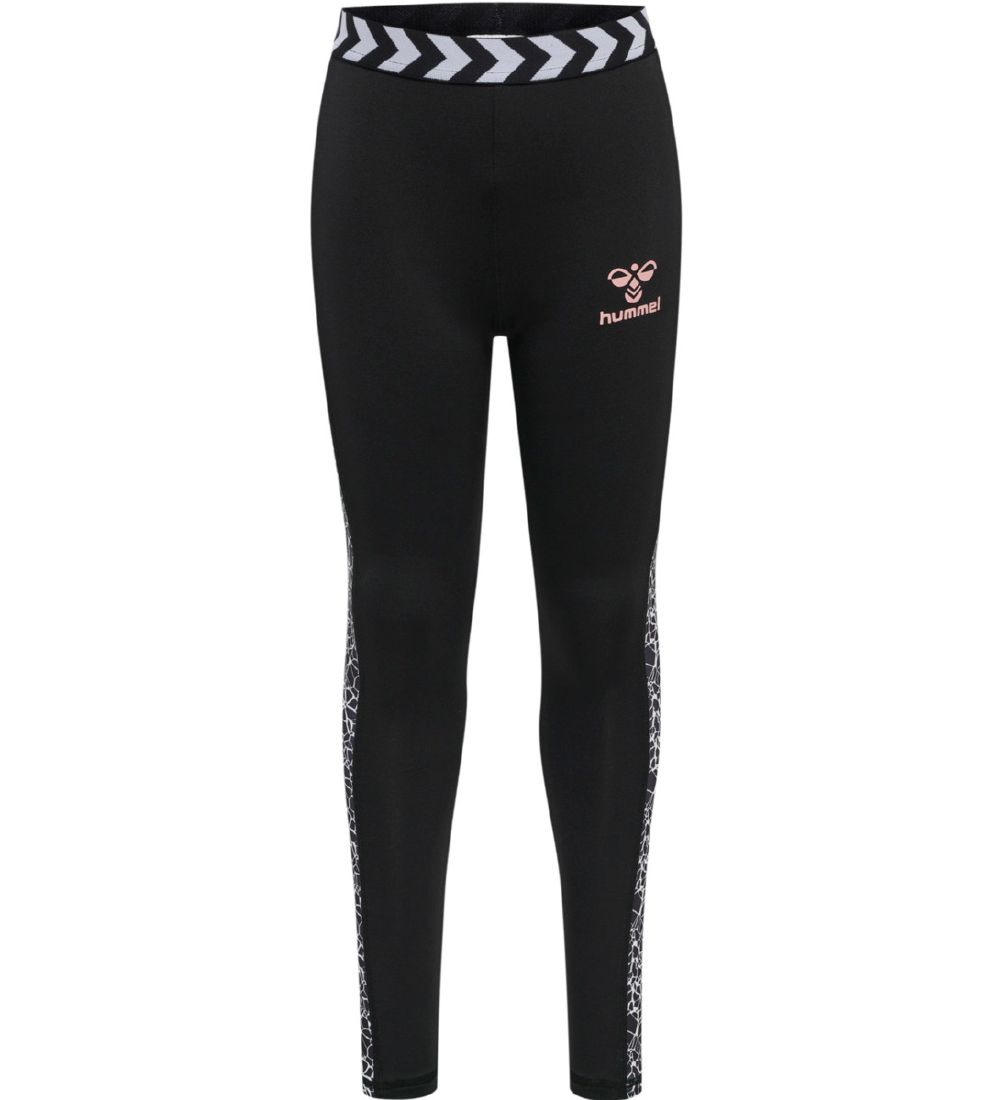Hummel Leggings - HmlNanna - Schwarz/Weiß