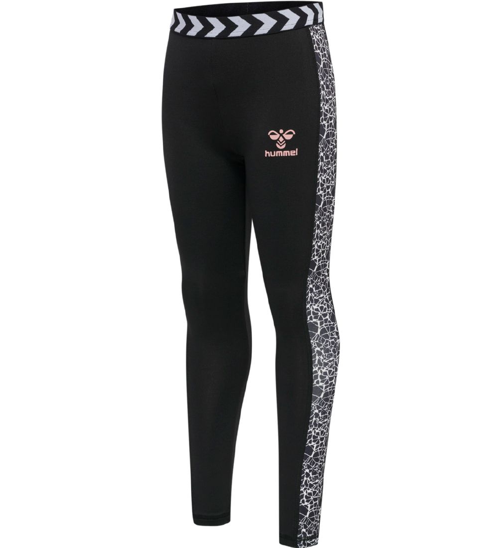 Hummel Leggings - HmlNanna - Schwarz/Weiß