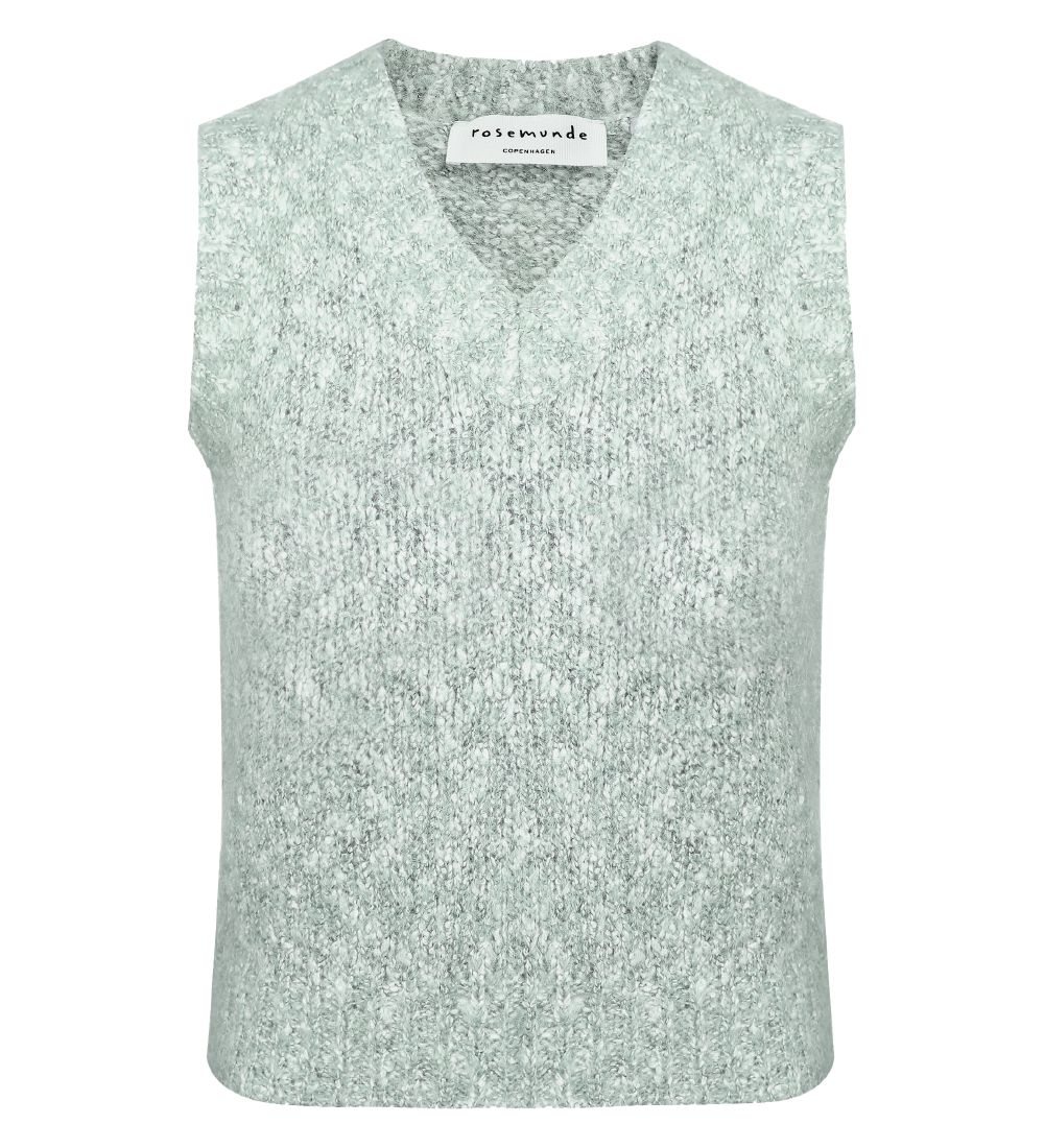 Rosemunde Waistcoat - Alpaca/Wool - Pastel Mint Melange