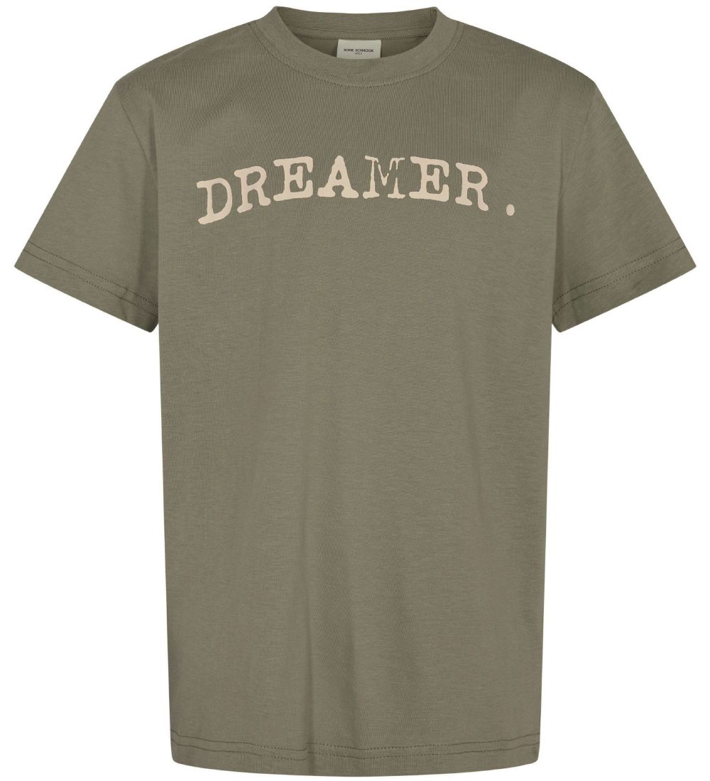 Petit by Sofie Schnoor T-shirt - Dusty Green w. Text
