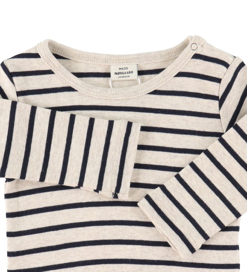 Mads Nørgaard Blouse - Tobinino - Navy/Nature Melange
