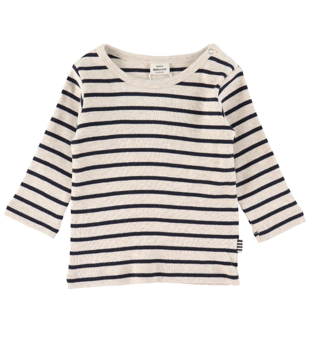 Mads Nørgaard Blouse - Tobinino - Navy/Nature Melange