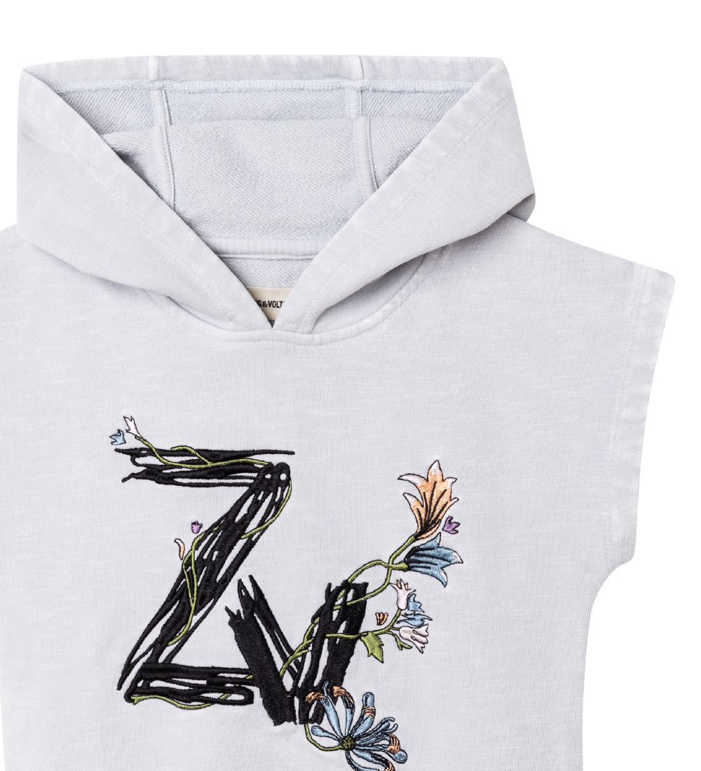 Zadig & Voltaire Kapuzenpullover - Hellblau m. Strickerei