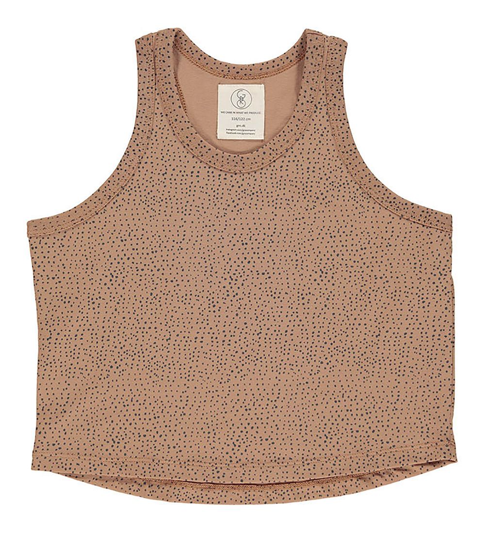 Gro top - Gyda - Warm Beige w. Dots