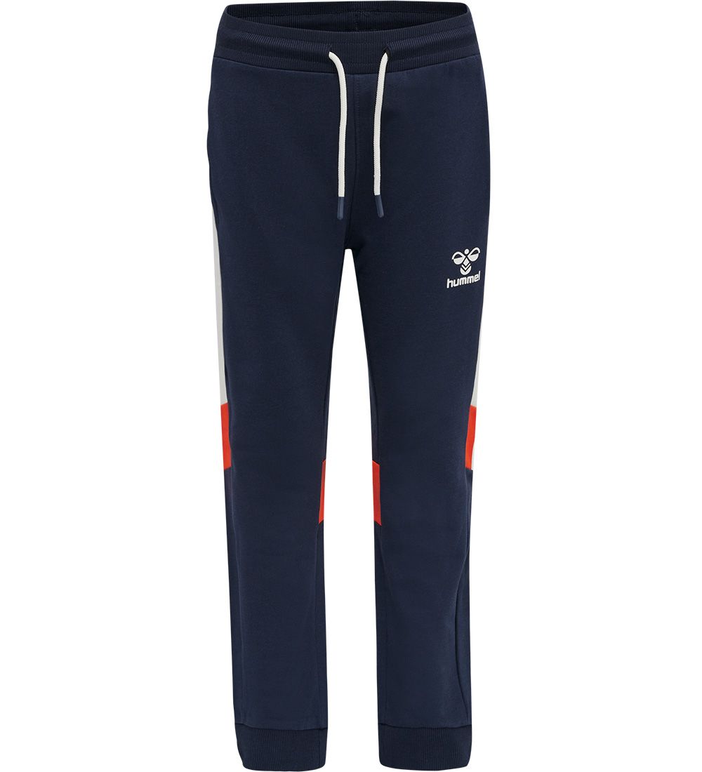 Hummel Joggingbroek - hmlBugge - Black Iris m. Wit/Oranje