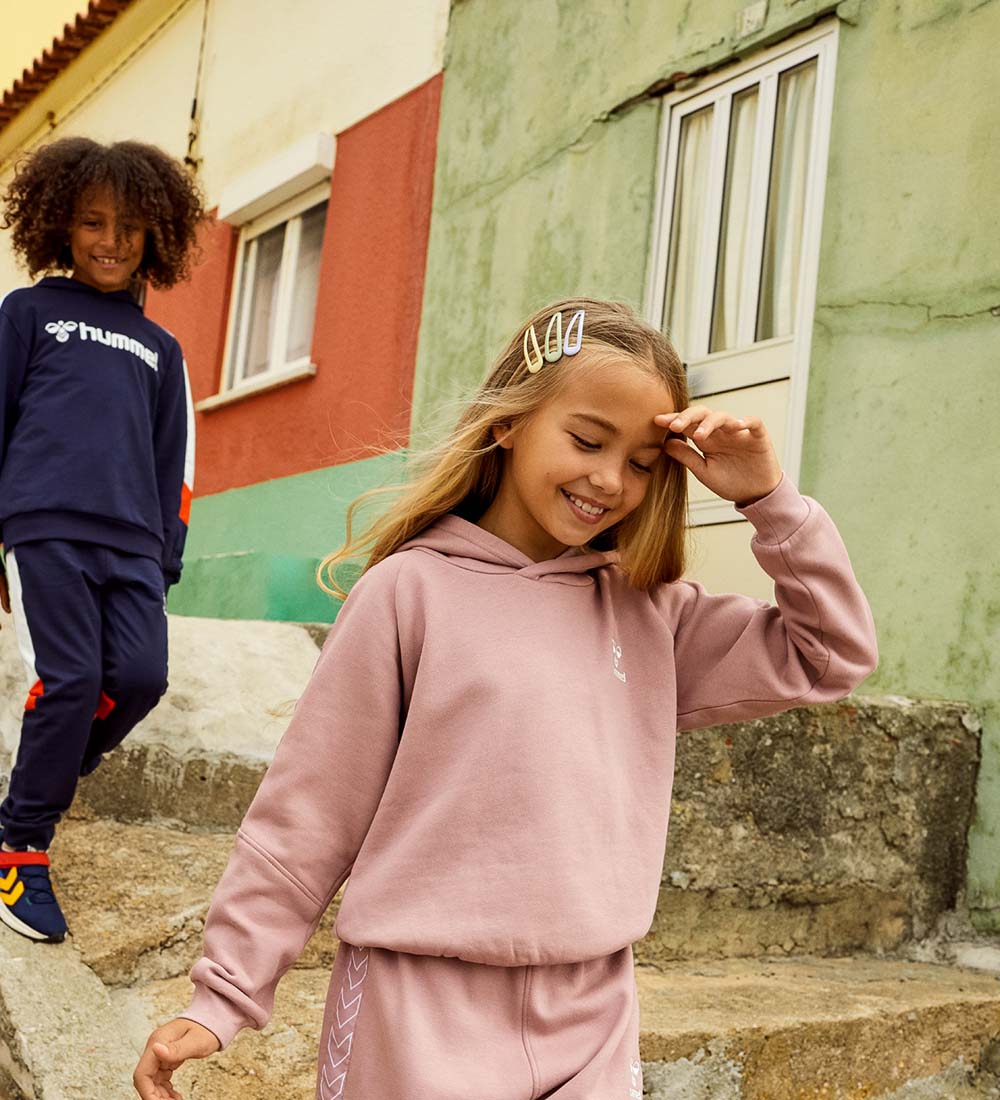 Hummel Joggingbroek - hmlBugge - Black Iris m. Wit/Oranje