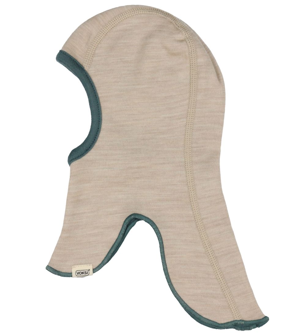 Voksi Balaclava Hat - Wool - 2-layer - Reversible - Melange Sand