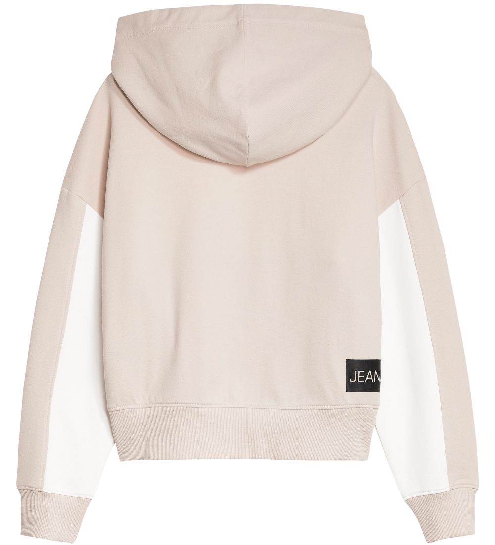 Calvin Klein Hoodie - Colour Block - Eggshell