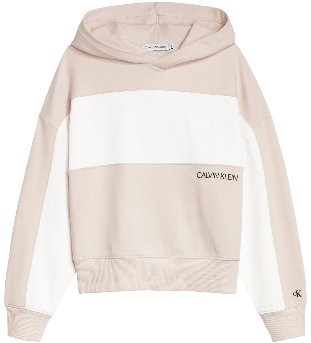 Calvin Klein Hoodie - Colour Block - Eggshell