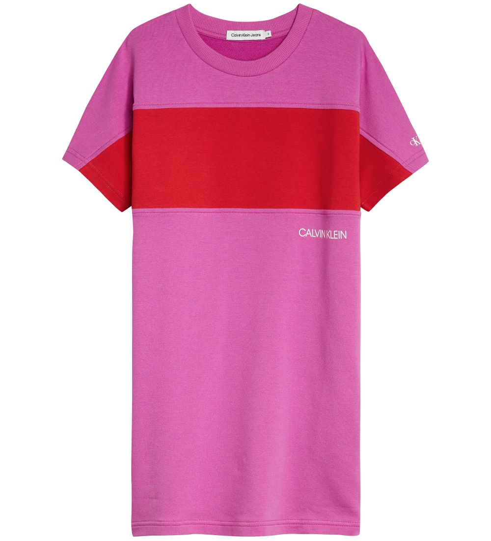 Calvin Klein Kleid - Colour Block - Lucky Pink/Rot