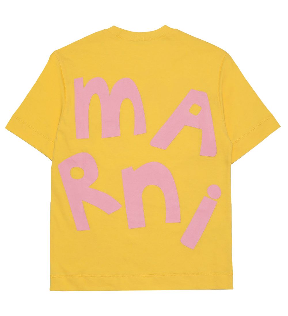Marni T-shirt - Yellow w. Pink