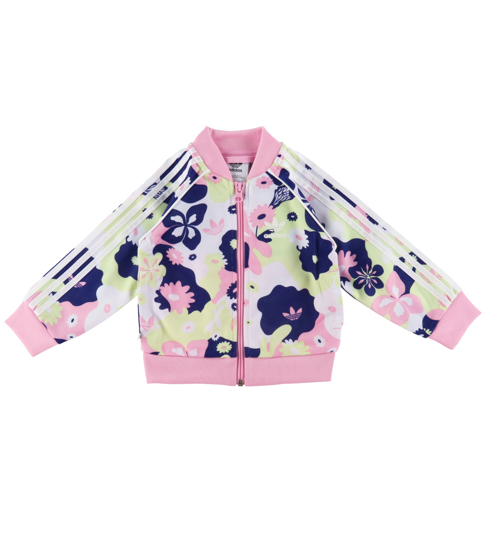 adidas Originals Trainingspak - Wit/Roze/Paars m. Bloemen