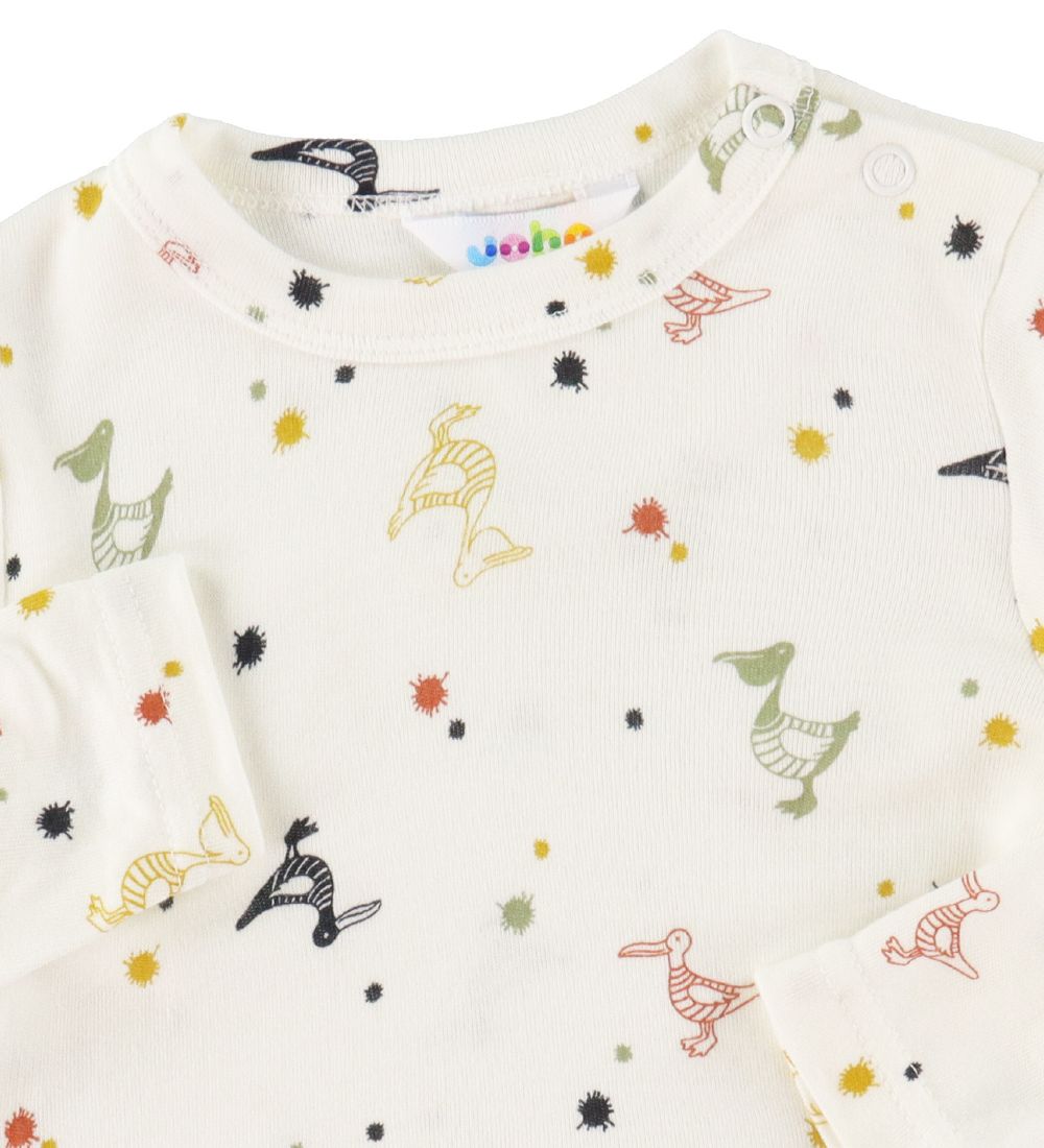 Joha Blouse - Bamboo - White w. Pelicans