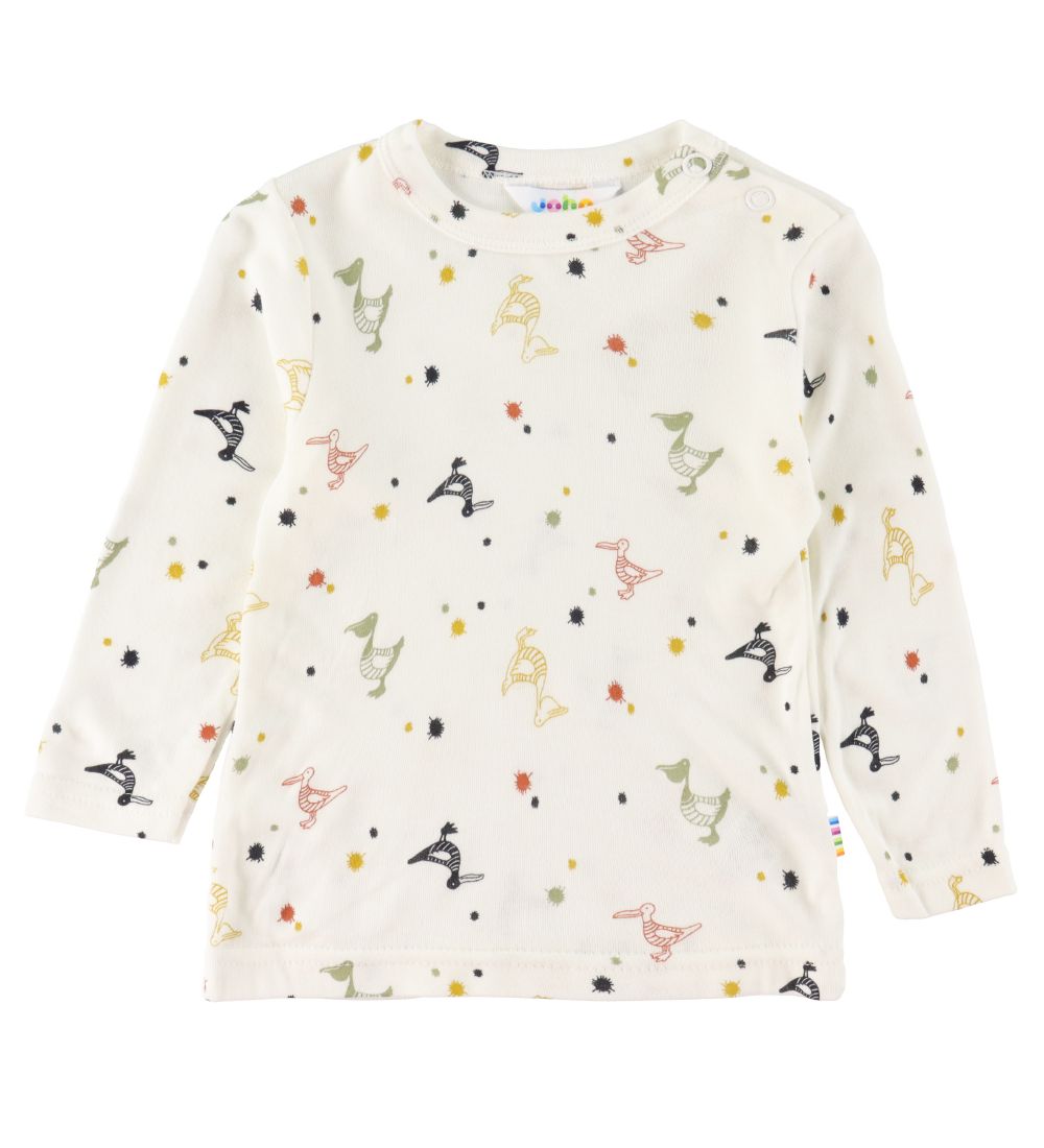Joha Blouse - Bamboo - White w. Pelicans