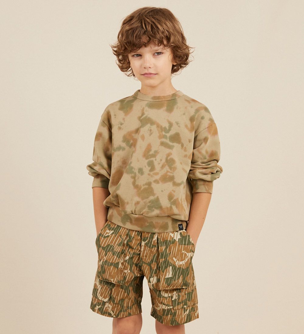 Finger In The Nose Sweatshirt - Wave - Khaki Tie & Dye