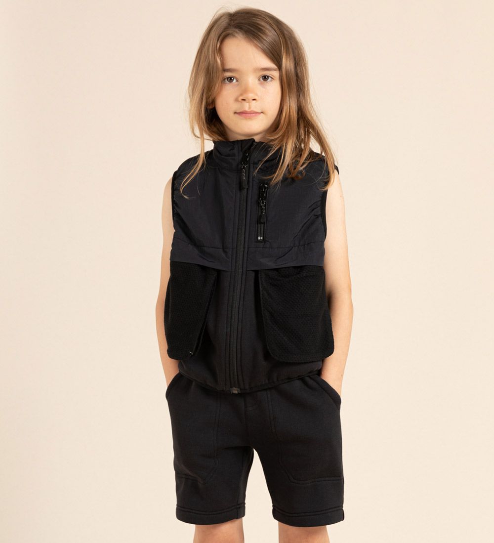 Finger In The Nose Padded Gilet w. Fleece - Copts - Ash Black