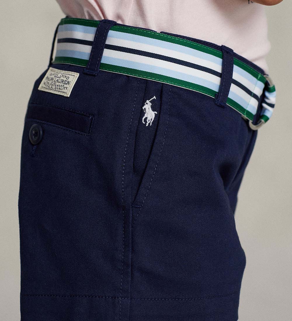 Polo Ralph Lauren Shorts - Classiques - Marine av. Ceinture