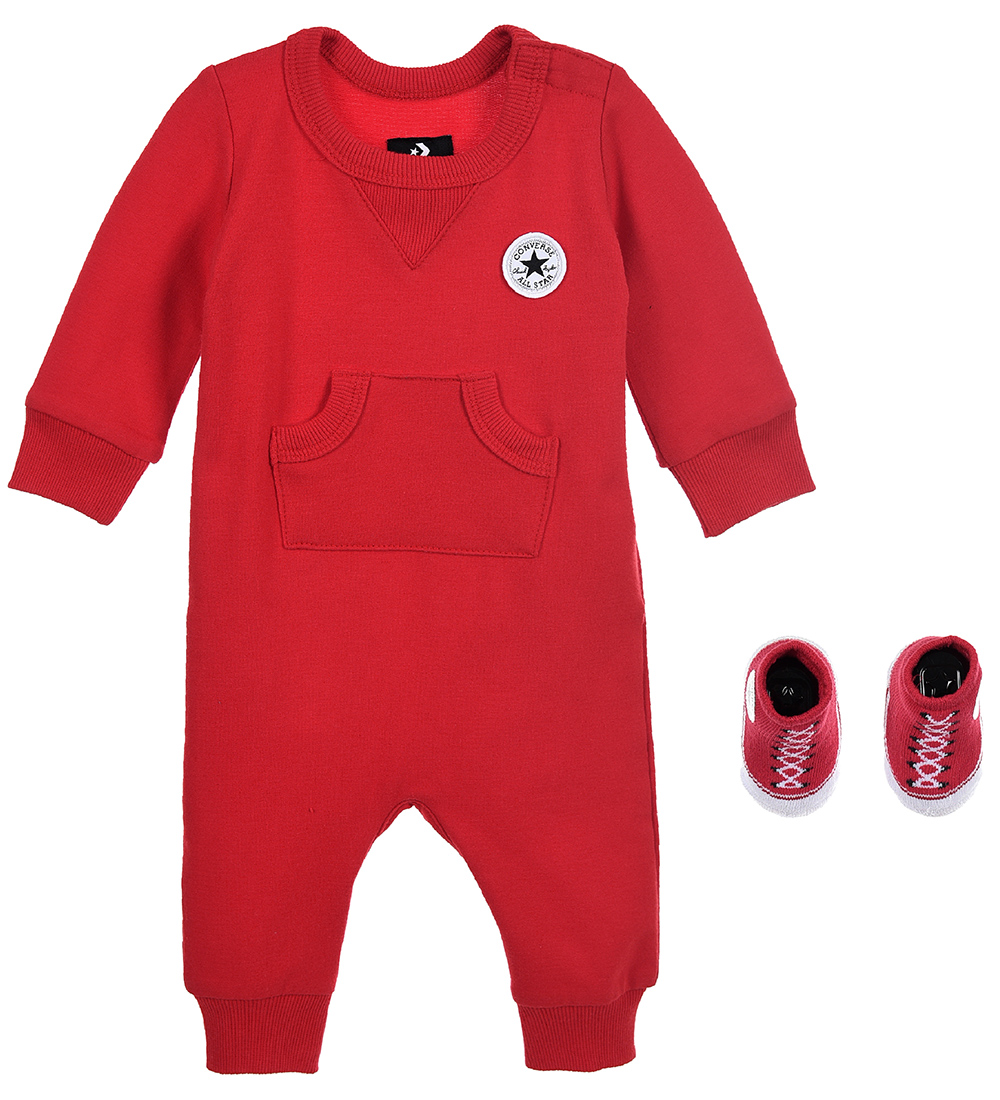 Converse Set - Strampler/Socken - Universitätsrot